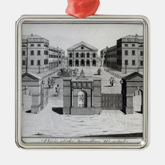 Een Uitzicht van het Foundling Hospital, 1756 Metalen Ornament (Voorkant)