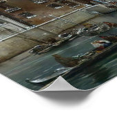 een Uitzicht van het Grote Kanaal, Venetië, Poster (Hoek)