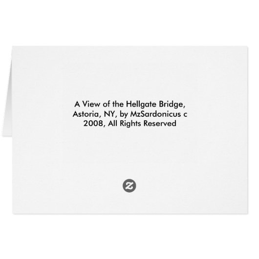 Een Uitzicht van het Hellgate Bridge Wenskaart (Achterkant Horizontaal)