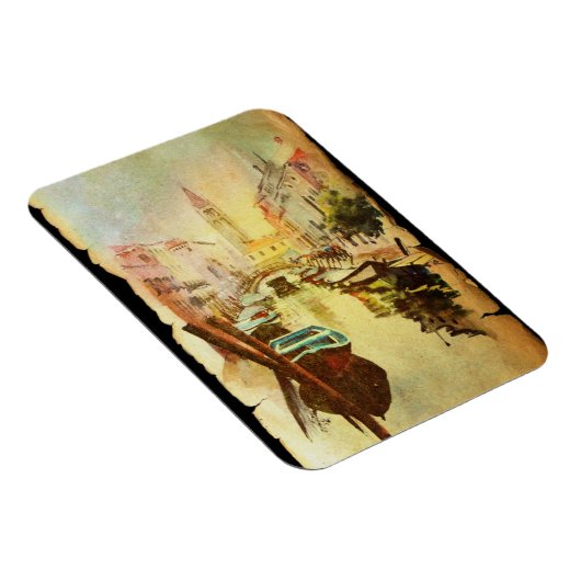 een Uitzicht van het kanaal met boten en gebouwen Magneet (Rechterzijde)