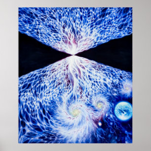 Een uitzicht van het universum na de Big Bang Poster