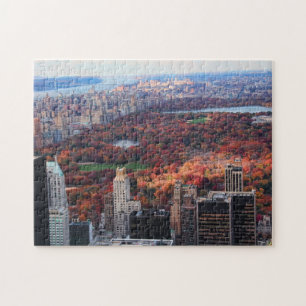 Een uitzicht van hierboven: Najaar in Central Park Legpuzzel