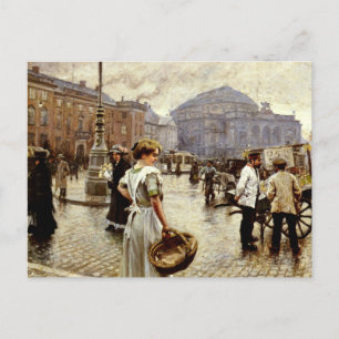 Een Uitzicht van Kongens Nytorv, Kopenhagen, Briefkaart