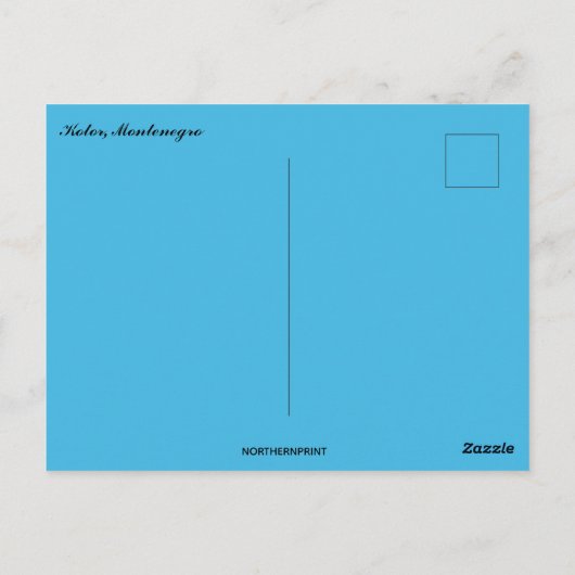 Een Uitzicht van Kotor Montenegro Briefkaart (Achterkant)