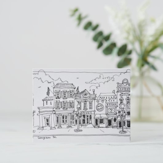 Een uitzicht van M Street in Georgetown, Washingto Briefkaart (Staand voorkant)