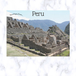 Een Uitzicht van Machu Picchu Briefkaart