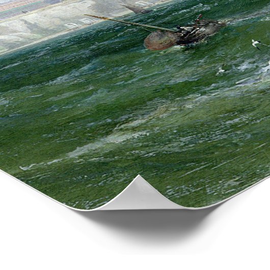 Een Uitzicht van Margate van de Pier, 1868 Poster (Hoek)