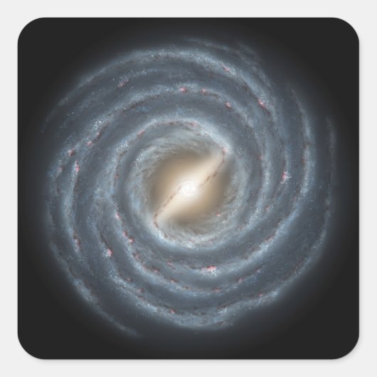 Een uitzicht van onze melkweg. vierkante sticker (Voorkant)