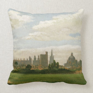 Een Uitzicht van Oxford (olie op karton) Kussen