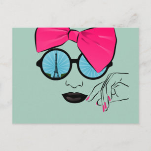 Een Uitzicht van Parijs overmaats Bow Face Briefkaart