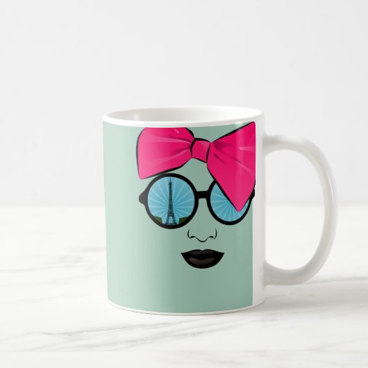 Een Uitzicht van Parijs overmaats Bow Face Koffiemok (Rechts)