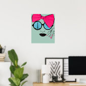 Een Uitzicht van Parijs overmaats Bow Face Poster (Thuiskantoor)