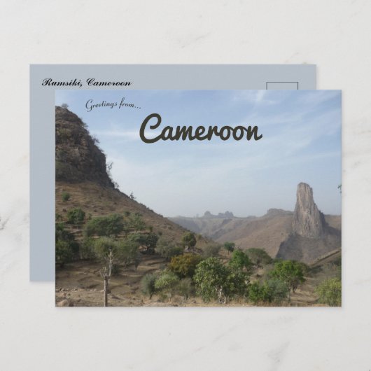 Een Uitzicht van Rumsiki Kameroen Briefkaart (Voorkant / Achterkant)