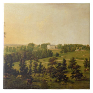 Een Uitzicht van Tapeley Park, Instow, Noord-Devon Tegeltje