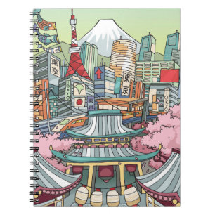 Een Uitzicht van Tokio Notitieboek