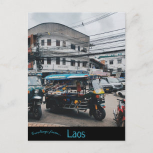 Een Uitzicht van Vientiane Laos Briefkaart