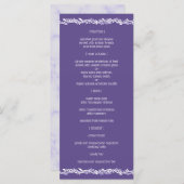 Een Ultra Violet Wedding Eenvoudig Menu Receptie (Voorkant / Achterkant)