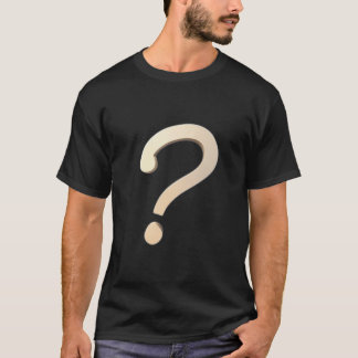 Een uniek gouden vraagteken t-shirt