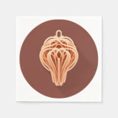 Een uniek patroon van spaghetti noedels servet (Voorkant)