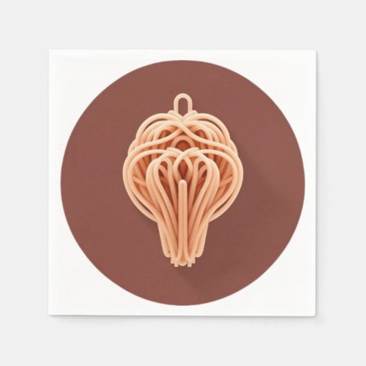 Een uniek patroon van spaghetti noedels servet (Voorkant)