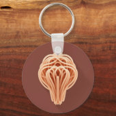 Een uniek patroon van spaghetti noedels sleutelhanger (Achterkant)
