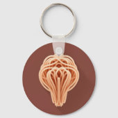 Een uniek patroon van spaghetti noedels sleutelhanger (Achterkant)