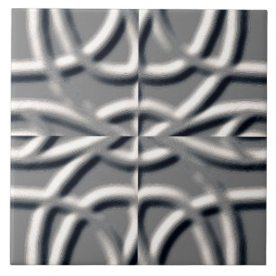Een uniek zilvergrijze embossing kunst klassiek on tegeltje