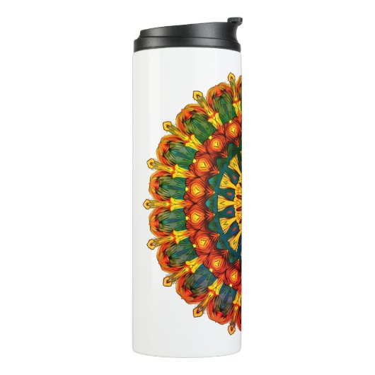 Een unieke mandala tuimelaar met gelukkige Phoenix Thermosbeker (Gedraaid links)