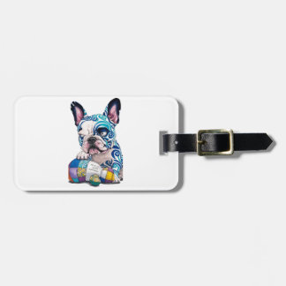Een unieke reus Franse bulldog Bagagelabel