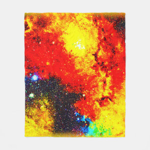 Een universum van heldere kleuren. Bestel nu Fleece Deken