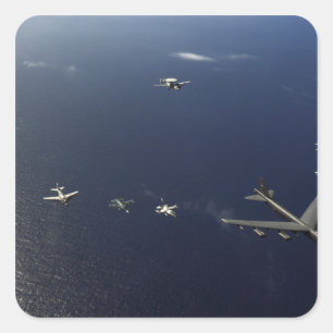 Een US Air Force B-52 Stratofortress vliegtuig 3 Vierkante Sticker