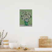 Een vaas met Rozen, 1890 Vincent van Gogh Klein Poster (Keuken)