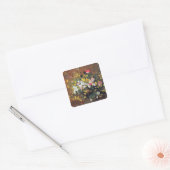 Een vaas van bloemen vierkante sticker (Envelop)