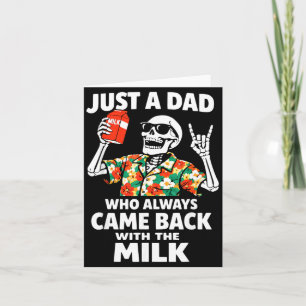 Een vader die terugkwam met de melk Vaderdag Kaart