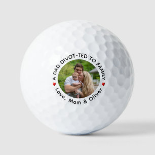 Een vader Divot-Ted naar Familie Gepersonaliseerde Golfballen
