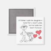 Een vader houdt zijn vaders hand citaat magneet (Voorkant / Achterkant)