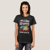 Een vader opa en een biker niets maakt me bang mot t-shirt (Voorkant volledig)