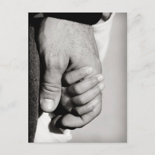 Een vader vertrouwt beschermende liefde briefkaart (Voorkant)