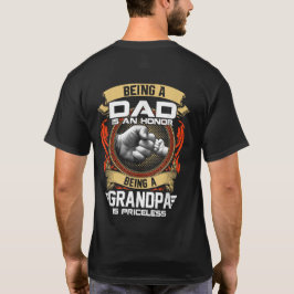 Een vader zijn is een eer dat een opa onbetaalbaar t-shirt