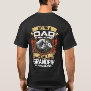 Een vader zijn is een eer dat een opa onbetaalbaar t-shirt