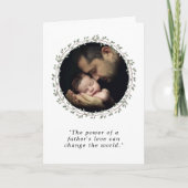 Een vaders liefde aangepaste foto Vaderdag Feestdagen Kaart (Voorkant)