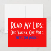 Eén Vagina, één Briefkaart (Voorkant / Achterkant)