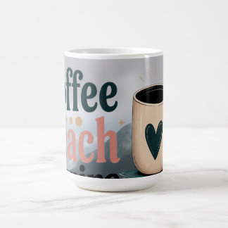 Een vakkundig ontworpen poster voor koffieliefhebb koffiemok