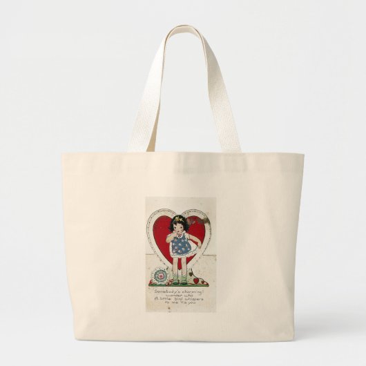 Een Valentijn meisje, Birdie vertelde me Grote Tote Bag (Voorkant)