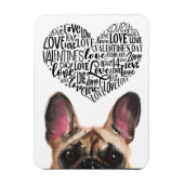 Een Valentijn van je Franse Bulldog Magneet (Verticaal)