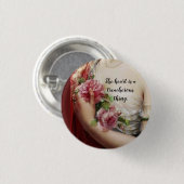 Een Valentijnse Speld met een Bericht Ronde Button 3,2 Cm (Voorkant /achterkant)