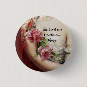 Een Valentijnse Speld met een Bericht Ronde Button 3,2 Cm