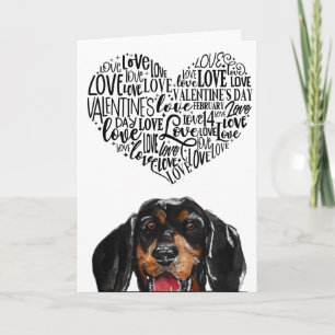 Een Valentijnskaart van uw Black & Tan Coonhound Feestdagen Kaart