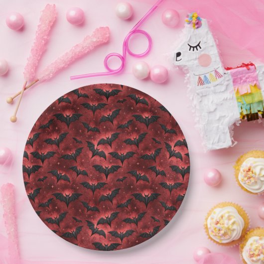 Een Vampier-achtig Serieontwerp 12 Papieren Bordje (Feest)