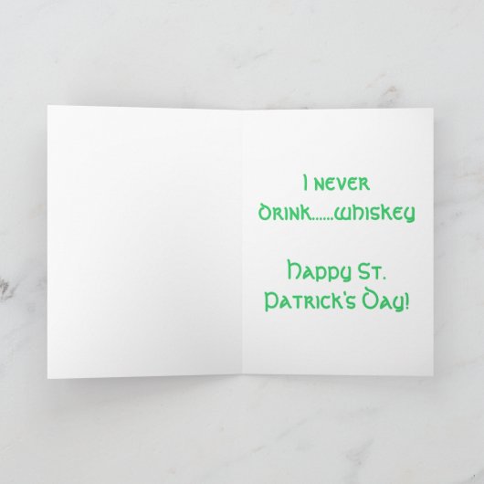 Een vampier op St. Patrick's Day Kaart (Binnen)